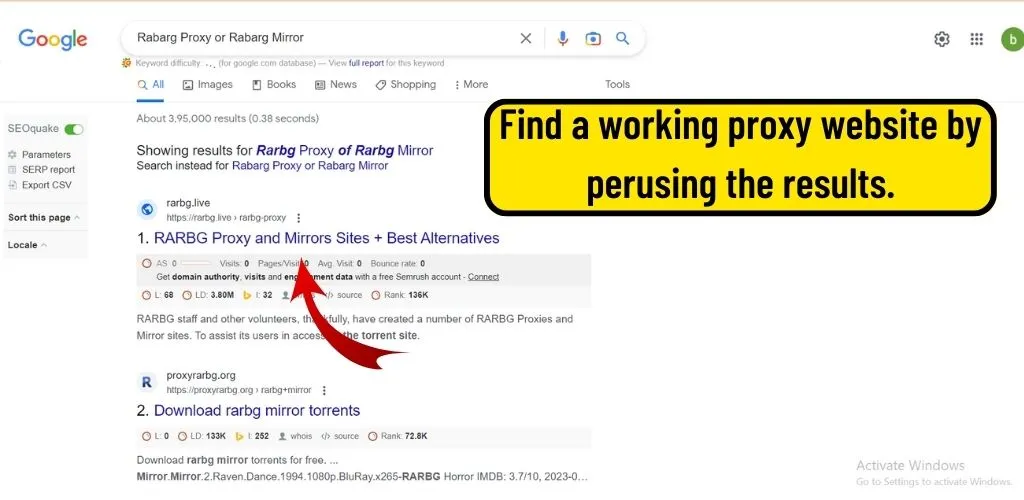 Find a working proxy website by perusing the results.