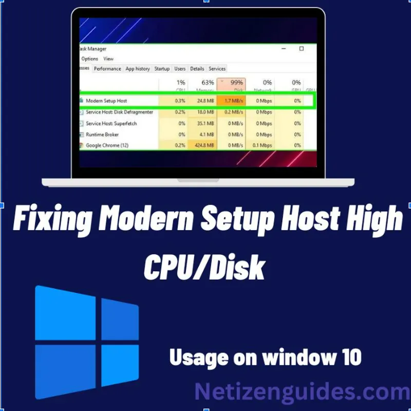 Fixing Modern Setup Host High CPU/Disk Usage on Windows 10