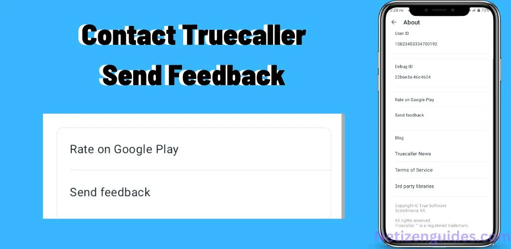 Contact Truecaller Send Feedback