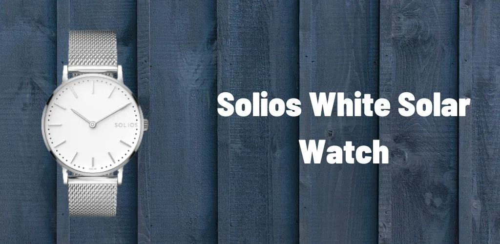 Solios White Solar Watch